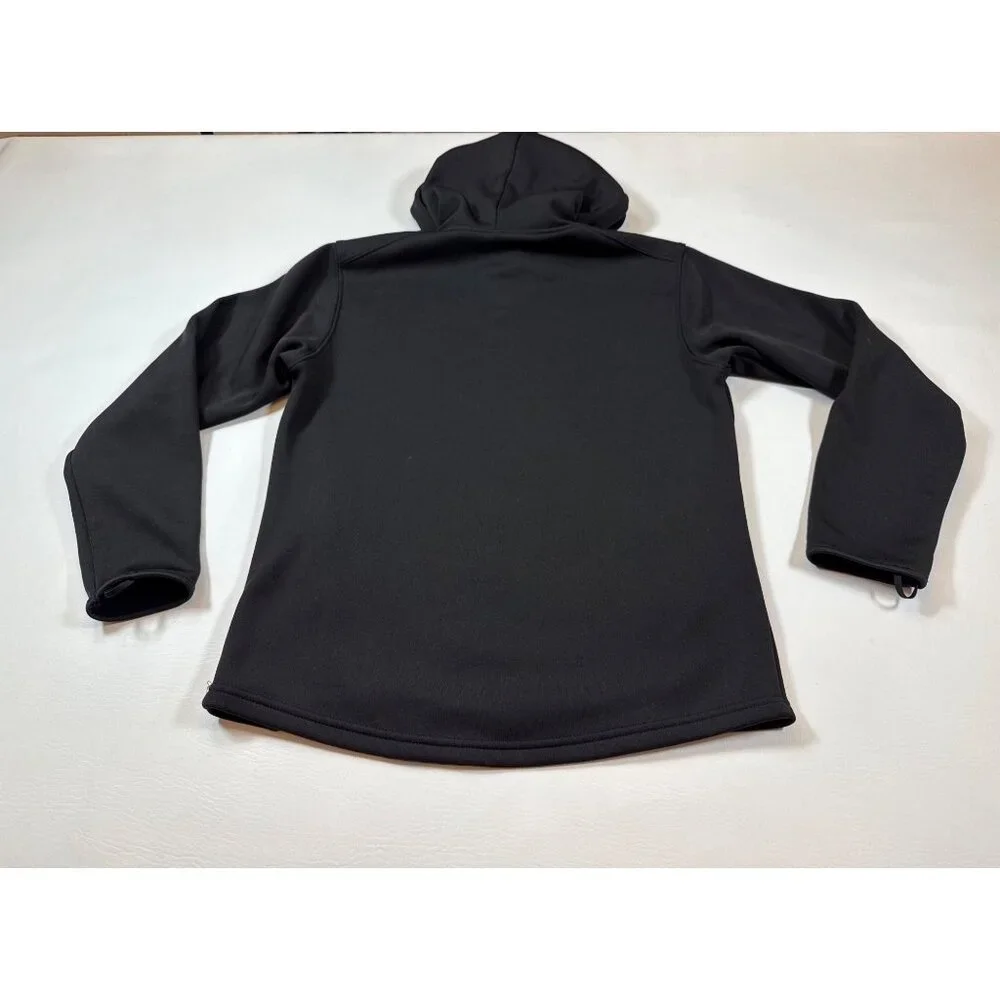 Realtree Boys Black Hooded Pullover Size L 10-12 Activewear cold gear (BB311)
